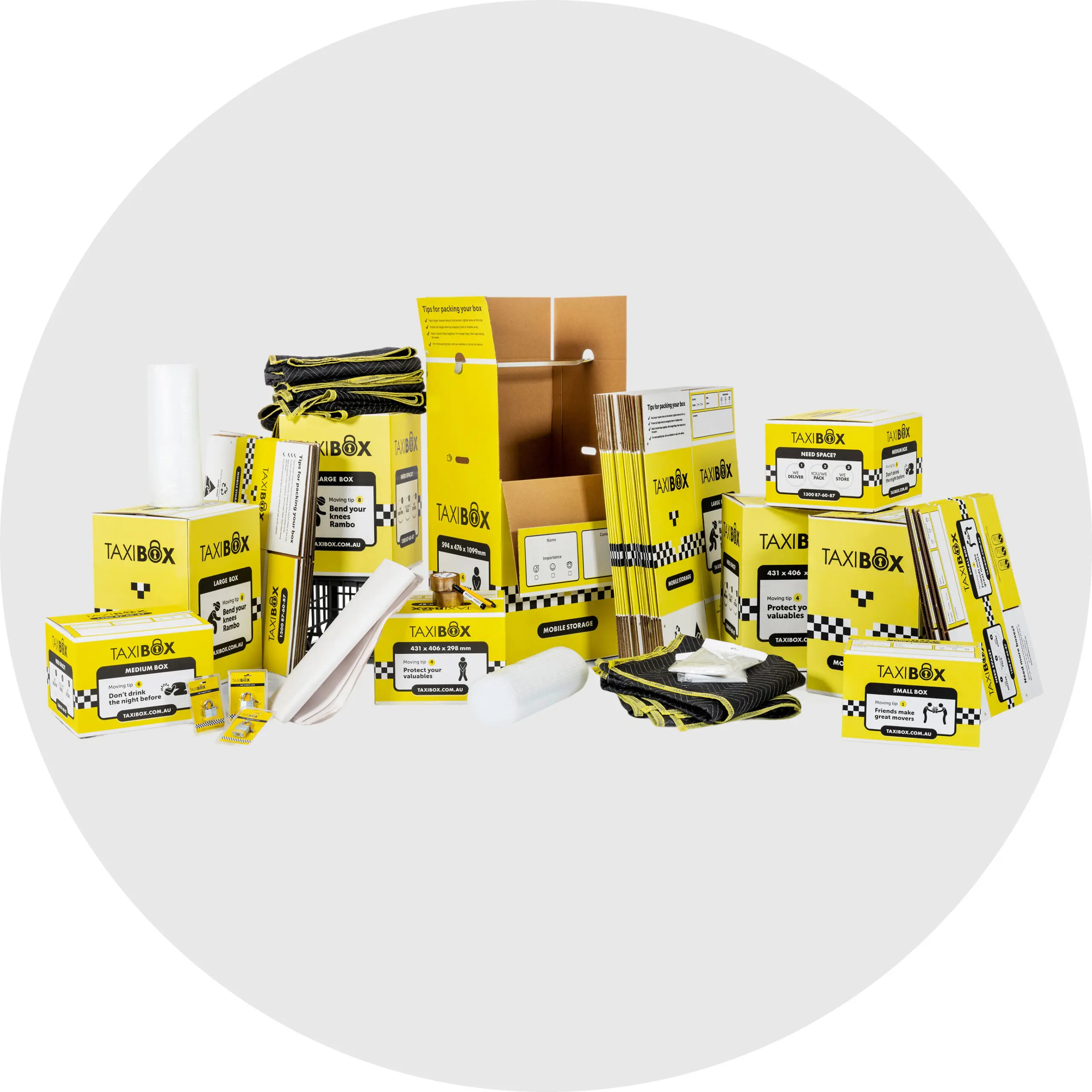 Packing supplies of TAXIBOX