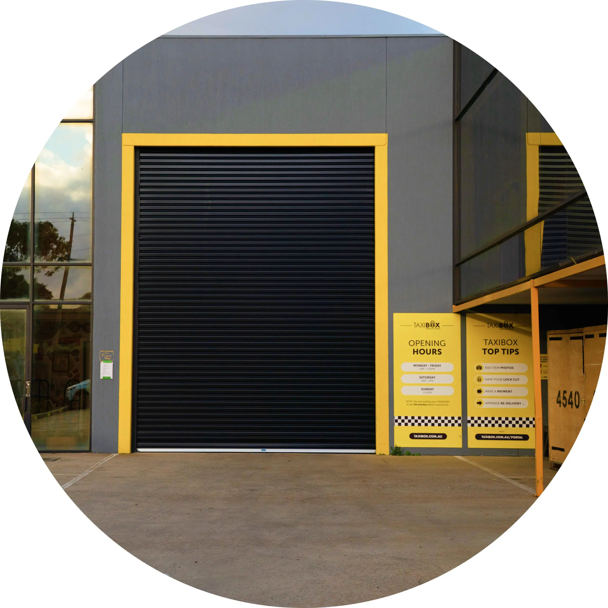 Self storage roll up door